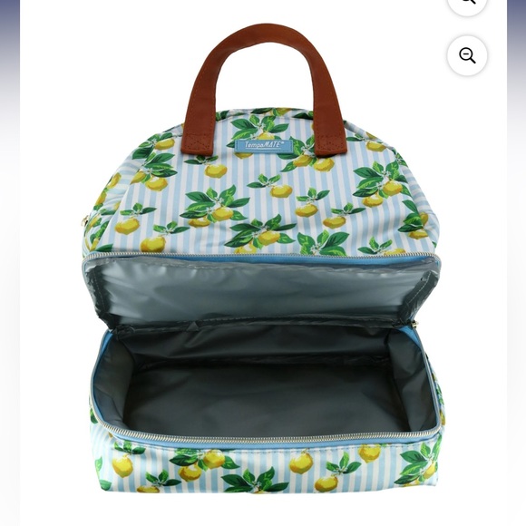 TempaMate Thermal lemon print  lunch tote - Picture 2 of 9